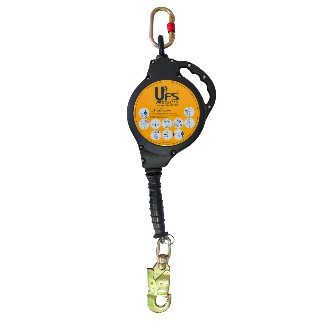 Línea de Vida Autorretráctil con Amortiguador y Cable de Acero Galvanizado UFS USP-16000(10) 10 m (33 ft) - 1
